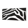 Ochranná doska sklo čierna biela zebra