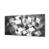 Ochranná doska 3D šedý abstrakt kocky
