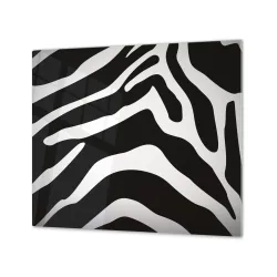 Ochranná doska sklo čierna biela zebra