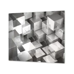 Ochranná doska 3D šedý abstrakt kocky