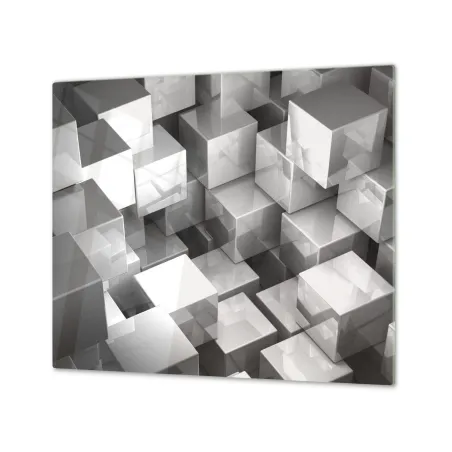 Ochranná doska 3D šedý abstrakt kocky