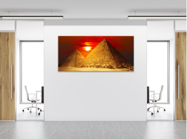 Obraz skleněný pyramidy údolí Gizy