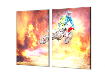 Ochranná deska motocross v západu slunce 30x52cm 2ks