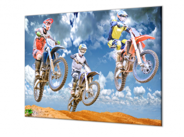 Ochranná deska motocross tři motorky 60x52cm