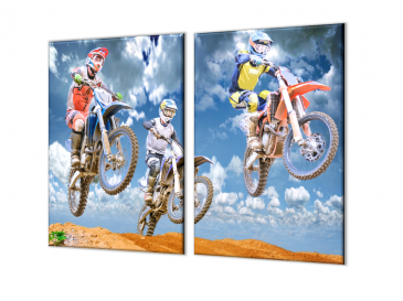 Ochranná deska motocross tři motorky 30x52cm  2ks