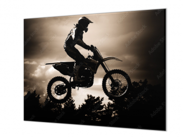 Ochranná deska motocross silueta ve stmívání 60x52cm