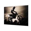 Ochranná deska motocross silueta ve stmívání 60x52cm