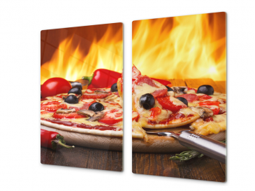 Ochranná deska pizza s olivami a chilli 30x52cm  2ks