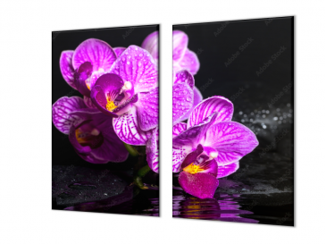 Ochranná deska květ orchideje na zen kameni 30x52cm  2ks